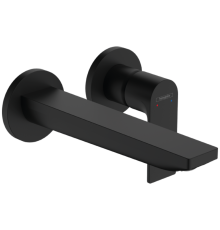 Смеситель для раковины Hansgrohe Rebris E настенный на 2 отверстия внешняя часть черный матовый 72568670