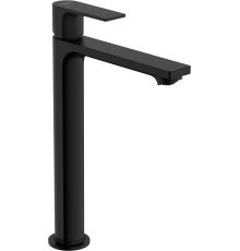 Смеситель для раковины Hansgrohe Rebris E 242 мм со сливным гарнитуром CoolStart черный матовый 72581670