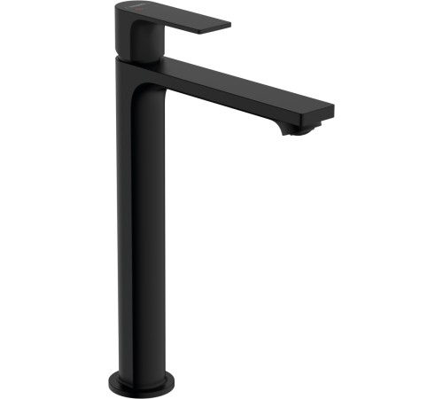 Смеситель для раковины Hansgrohe Rebris E 242 мм со сливным гарнитуром CoolStart черный матовый 72581670