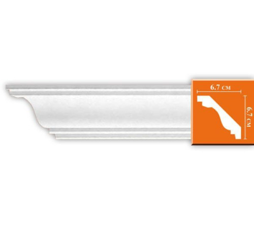 Плинтус потолочный гладкий DECOMASTER DS-336AF полиуретан гибкий 67х67х1200 мм DS-336AF