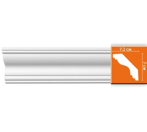 Плинтус потолочный гладкий DECOMASTER DS-339AF полиуретан гибкий 72х70х1200 мм DS-339AF