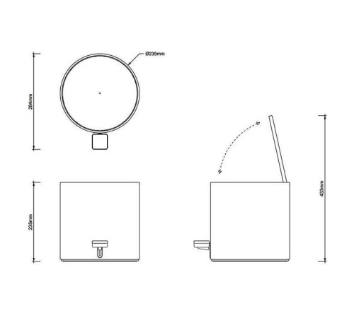 Корзина для белья напольная Decor Walther All in черный матовый 0615460