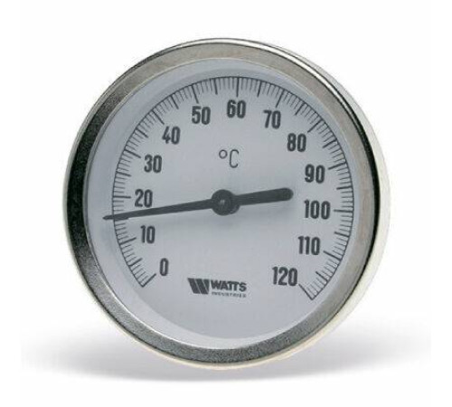 Термометр биметаллический Watts F+R801 OR 0-120 °C 100 мм гильза 100 мм 1/2 10006076