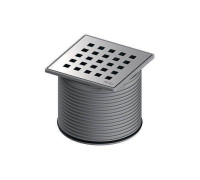 Дизайн-решетка TECE TECEdrainpoint S quadratum 100x100 мм полированная нержавеющая сталь 3660007