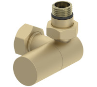 Вентиль регулировки температуры Сунержа 3D правый цилиндр G 1/2 x G 3/4 шампань матовая 022-1403-1234