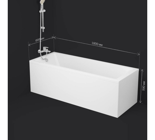 Ванна акриловая AM.PM Gem 180х70 см W93A-180-070W-A