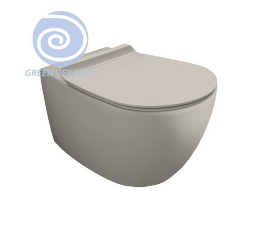 Унитаз подвесной Simas Vignoni 56х36.5 см безободковый смыв Tornado sabbia matt VI18VERT sabbia matt