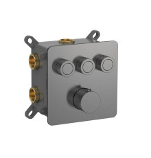 Термостат встраиваемый AquaMoon на 3 потребителя с внутренней частью металл AQM8812GM