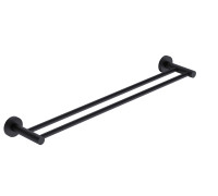 Держатель для полотенец двойной Trento 600 мм черный матовый AQM7205MB