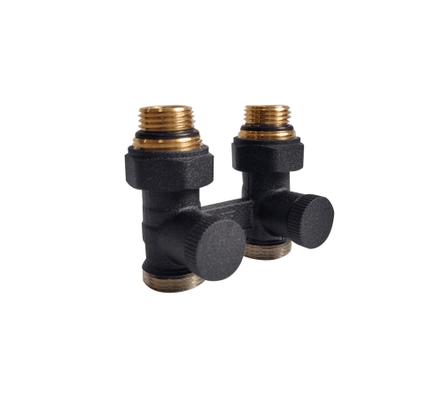 Узел нижнего подключения КЗТО PREMIUM прямой 1/2 x 3/4 EK УНППRAL1T103S9005 RAL 9005