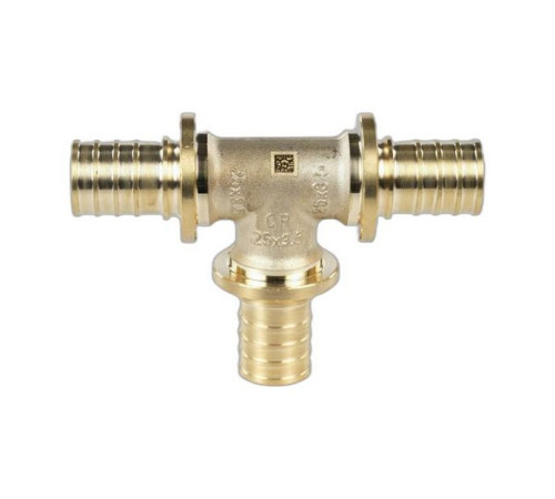 Тройник равнопроходной REHAU MX 25 мм латунный 11080331001