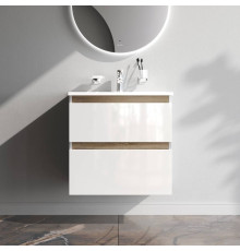 Тумба под раковину подвесная AM.PM X-Joy 65 см 2 ящика белый глянец M85AFHX0652WG