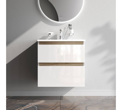 Тумба под раковину подвесная AM.PM X-Joy 65 см 2 ящика белый глянец M85AFHX0652WG