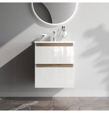 Тумба под раковину подвесная AM.PM X-Joy 55 см 2 ящика белый глянец M85AFHX0552WG