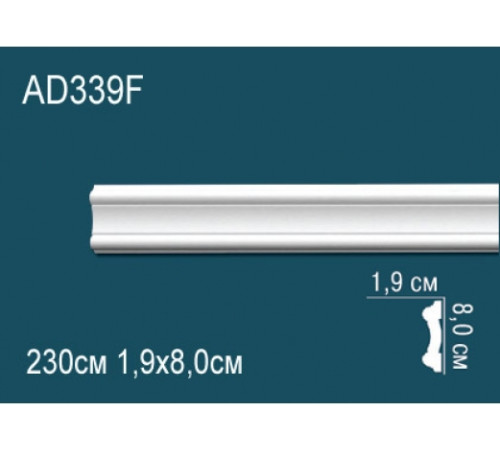 Молдинг Perfect AD339F полиуретановый гибкий 2000х65х20 мм AD339F