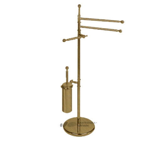 Стойка напольная Boheme Reece (держатель туалетной бумаги, ершик, полотенцедержатель) 105 см бронза RE 646.92