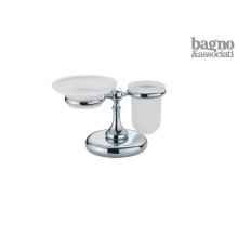 Набор настольный Boheme Reece мыльница и стакан сатиновое стекло бронза RE 773.92