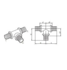 Тройник переходной REHAU Rautitan LX 32-25-32 11690611001