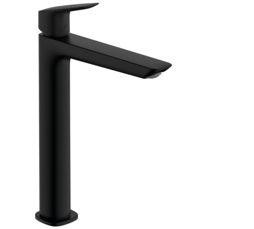Смеситель для раковины hansgrohe Logis Fine 240 однорычажный без сливного гарнитура матовый черный 71258670