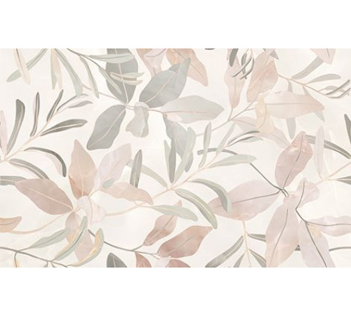 Декор Шахтинская плитка Флора бежевый 01 25х40 см 010300000218