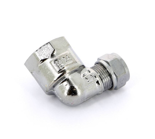 Угольник обжимной Tiemme хромированный 10х1/2 ВР 1130052