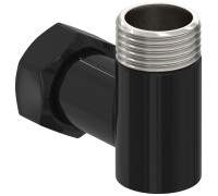 Уголок переходной Стилье G 3/4 HP - G 3/4 НГ черный глянцевый 172002-3434