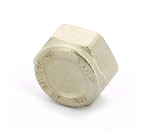 Заглушка латунная никелированная с внутренней резьбой Tiemme 1/2 1500200