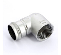 Угольник переходной Viega Sanpress Inox 90° 35х1 1/4 пресс-В компактный нержавеющая сталь 437053