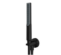 Душевой комплект Bossini Apice Slim держатель с подводом воды шланг 1500 мм черный CE3004C.073