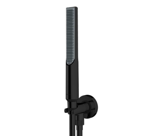 Душевой комплект Bossini Apice Slim держатель с подводом воды шланг 1500 мм черный CE3004C.073