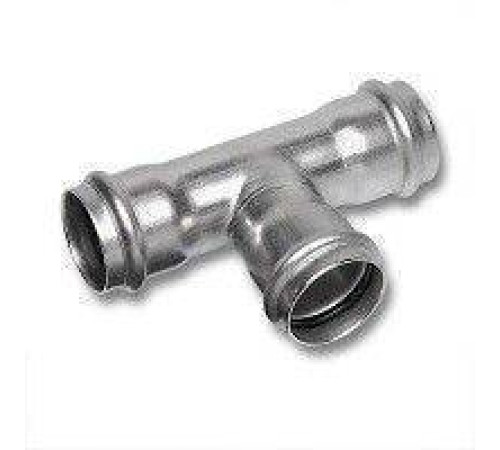 Тройник пресс SANHA NiroSan 42x28x42 мм нержавеющая сталь 69130422842