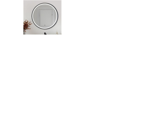 Зеркало AQUAme D800 мм в черном профиле с подсветкой и подогревом AQM9111B