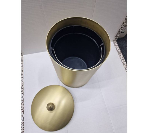 Ведро с крышкой 3SC Bally ручка Zar Matt Satin Brass FSC65/02LX