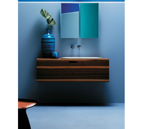 Раковина Azzurra Glaze 69х38 см без отверстия GLLI06938000BI