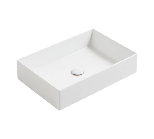 Раковина накладная Simas Agile 60х40 см без отверстий без перелива белая AG60 bi