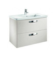 Тумба под умывальник Roca The Gap подвесная 2 ящика 577х602х412 мм белая матовая ZRU9302734