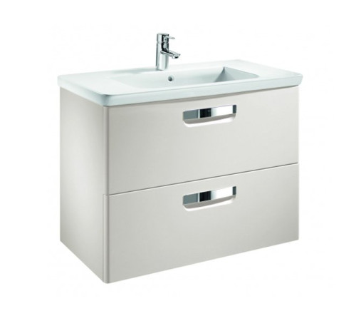 Тумба под умывальник Roca The Gap подвесная 2 ящика 577х602х412 мм белая матовая ZRU9302734