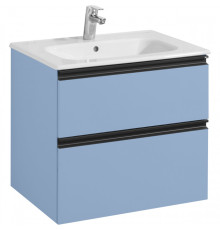Тумба под умывальник подвесная Roca Domi 600 мм 2 ящика небесный синий матовый ZRU9307870