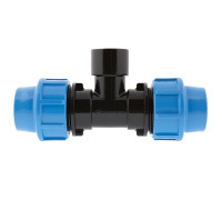 Тройник переходный компрессионный ПНД Джилекс 25 мм х 3/4 ВР х 25 мм 9425