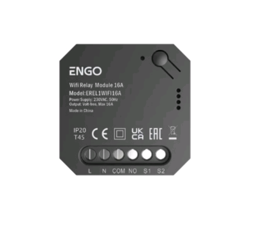 Реле ENGO EREL16WIFI Wi-Fi 1x16A NO-COM EREL16WIFI
