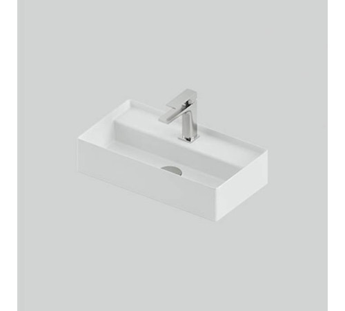 Раковина накладная Artceram Scalino 50х27 см 1 отверстие белый глянцевый SCL006 01 00