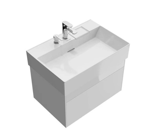 Тумба подвесная Kerama Marazzi Logica 67x46x40.3 см 2 ящика белоснежный LOG.70.2\WHT