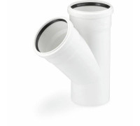 Тройник равнопроходной REHAU RAUPIANO Plus 45° 160 мм 11240381001