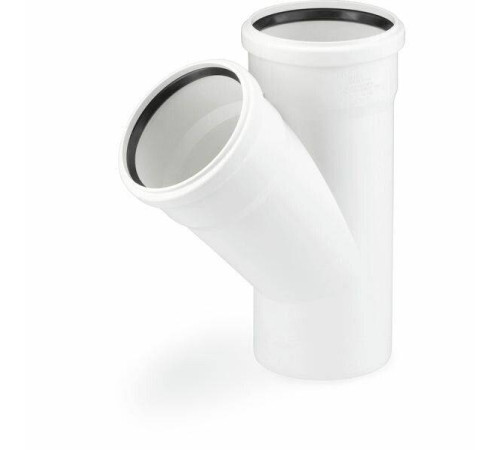 Тройник равнопроходной REHAU RAUPIANO Plus 45° 160 мм 11240381001