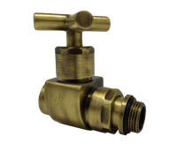 Вентиль ручной прямой SR Rubinetterie Prestige & Minimal 1/2 ручка-крест бронза 0376-1500Z000