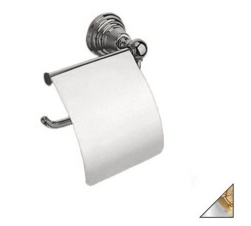 Держатель для туалетной бумаги Cezares Amore с крышкой хром/золото CA23639