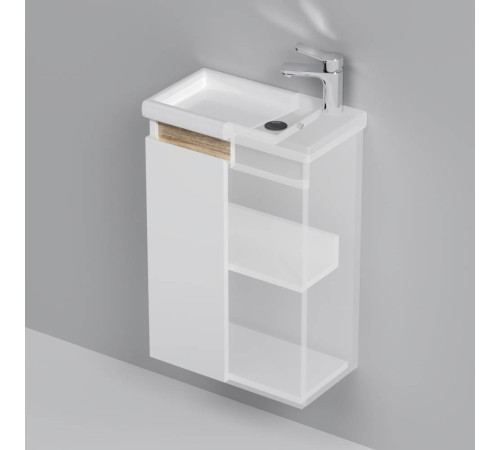 Тумба под раковину подвесная AM.PM X-Joy 45 см 1 дверца белый глянец M85AFHX0451WG
