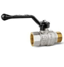 Кран шаровой латунный LD Pride 47.15.B-Н.Р 1/2 ВР-НР ручка-рычаг 47.303.15