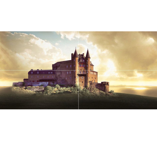 Панно Ceramica Classic Castle P4D194 80х40 см (из 4 плиток) P4D194
