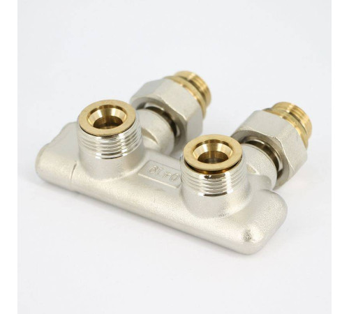 Узел радиаторный перекрестный угловой Uni-Fitt НВ 3/4 x 3/4 EK с ниппелями и адаптером 197N3011